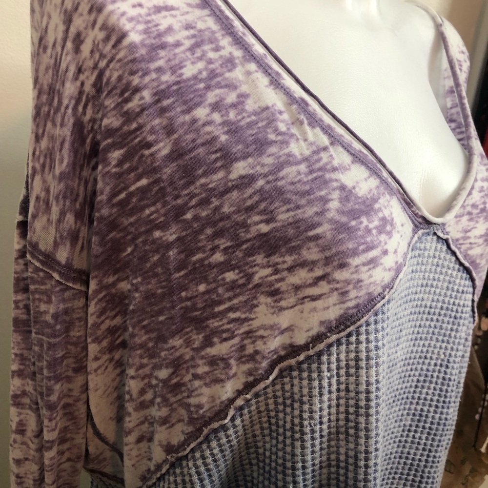 We The Free Purple and White Long Sleeve Top - Picture 2 of 9